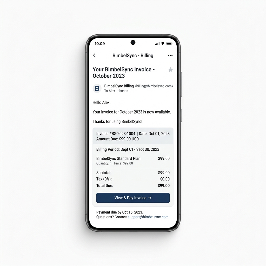Mockup Email Tagihan